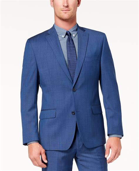 michael kors mens suit windowpane blue|Michael Kors Men's Classic.